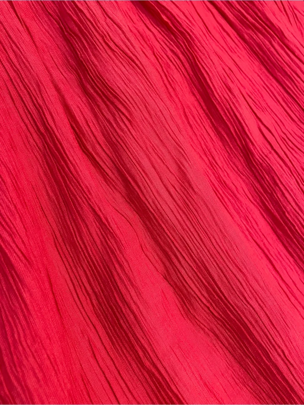 Abercrombie & Fitch Dark Coral Crinkle Textured Maxi Dress - Size XS Petite